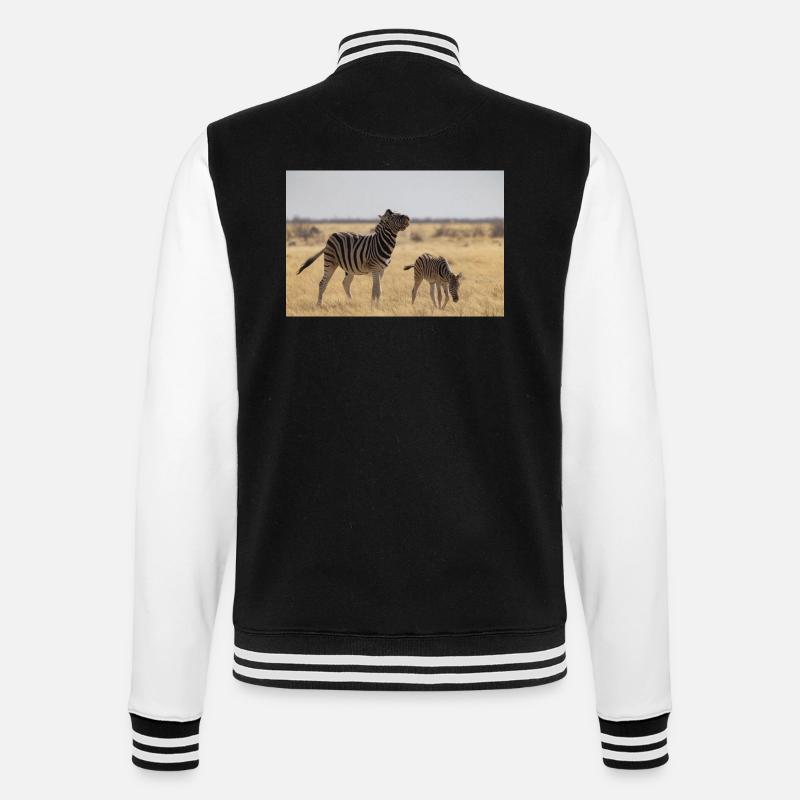 Zebras - College-Sweatjacke - Schwarz/Weiß