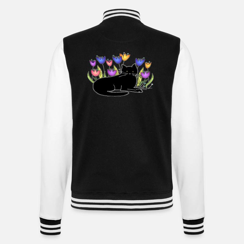 Chat - Veste Teddy - noir/blanc