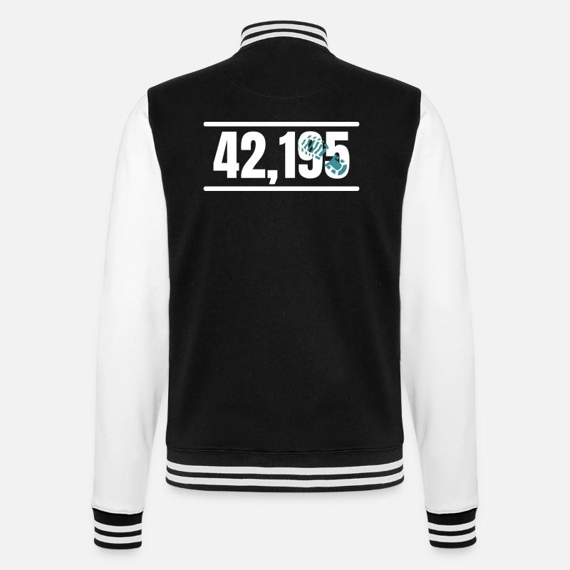 Marathon Running Jogging - College-Sweatjacke - Schwarz/Weiß