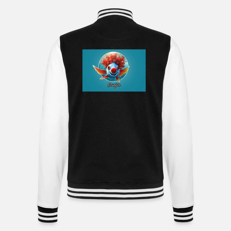 Pun ambiguous german expression - Clownfisch - College-Sweatjacke - Schwarz/Weiß