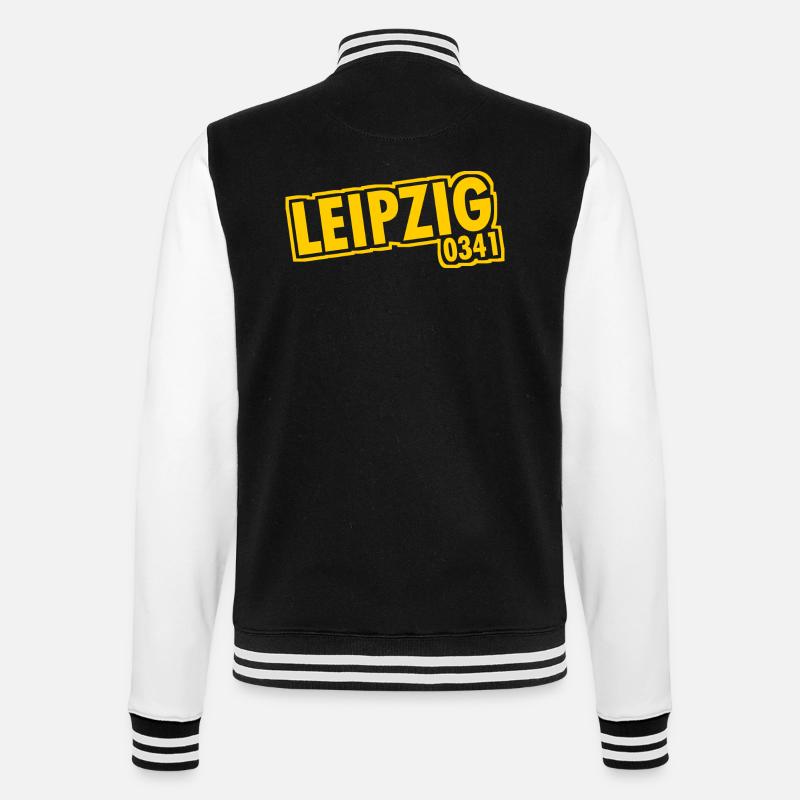 Leipzig - 0341 - Indicatif régional - Saxe - Veste Teddy - noir/blanc