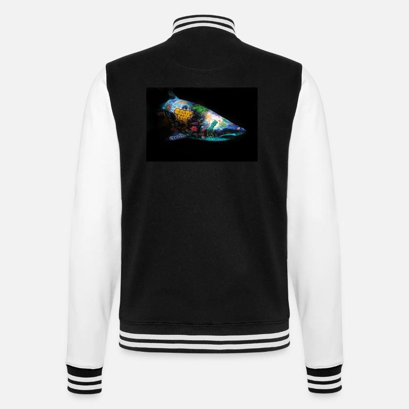 Graffiti Requin by Blach® - Veste Teddy - noir/blanc