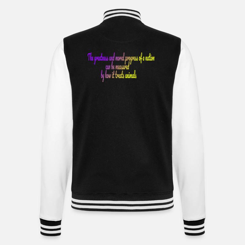 Die Größe einer Nation - College-Sweatjacke - Schwarz/Weiß