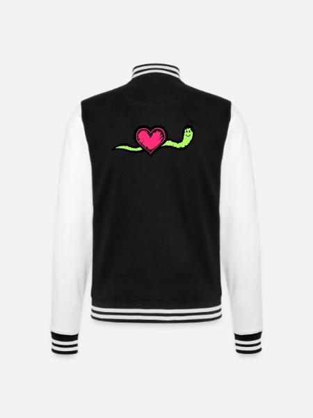 Snail 02 - College Sweat Jacket - black/white