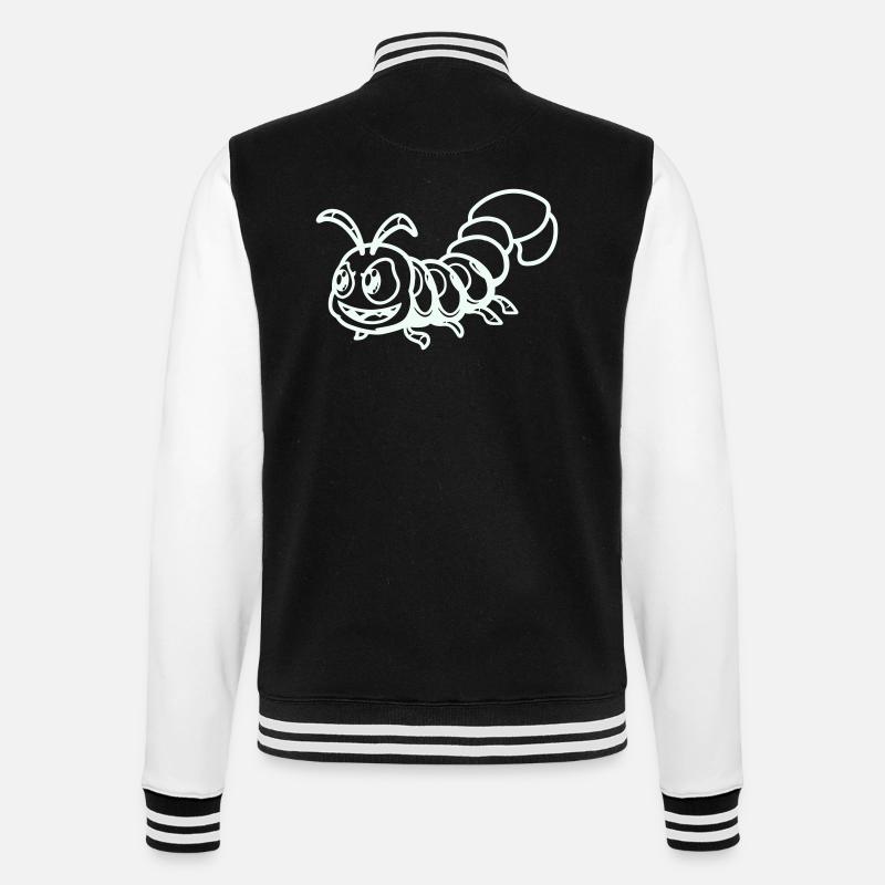 tausendfüßler comic - College-Sweatjacke - Schwarz/Weiß