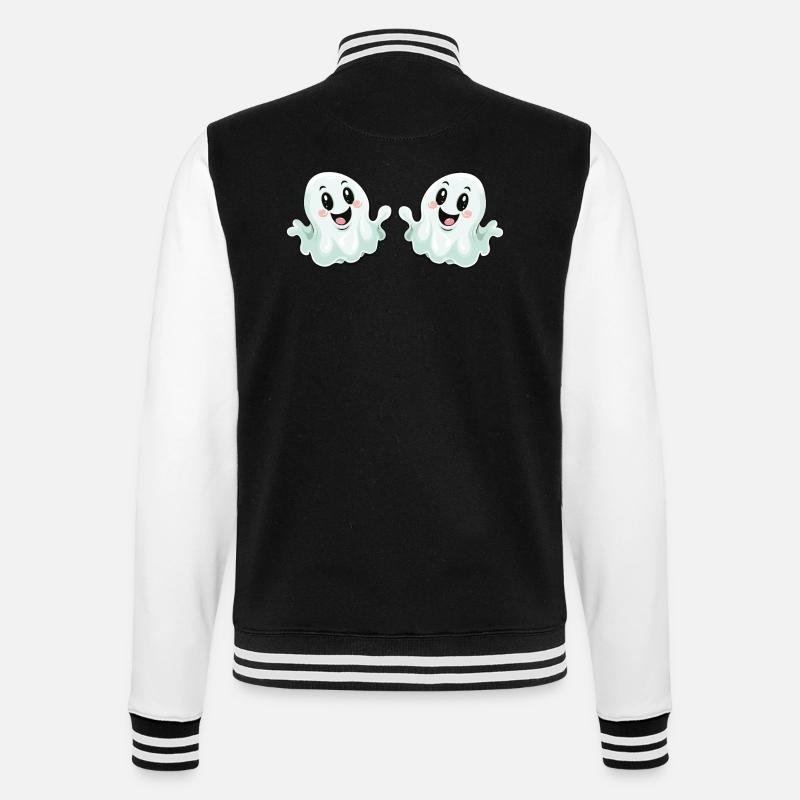 ghosts funny - College-Sweatjacke - Schwarz/Weiß