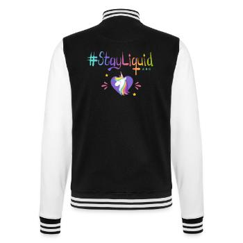 #Stayliquid Unicorn Heart - College Sweat Jacket - black/white - Back - Marisol (170cm)