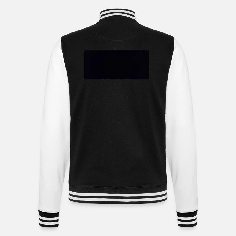 Fetter schwarzer Balken - College-Sweatjacke - Schwarz/Weiß