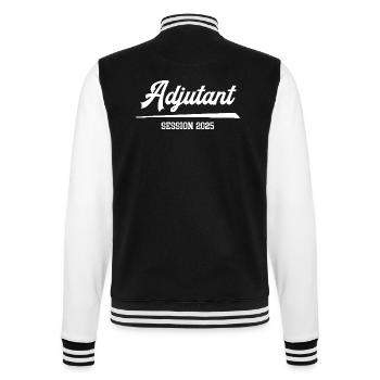 Karneval Adjutant 2025 Prinzenführer Kostüm - College-Sweatjacke - Schwarz/Weiß - Hinten - Marisol (170cm)
