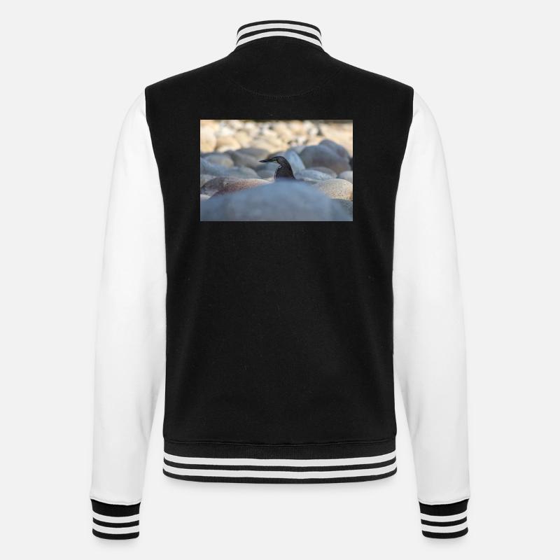Der Reiher - College-Sweatjacke - Schwarz/Weiß