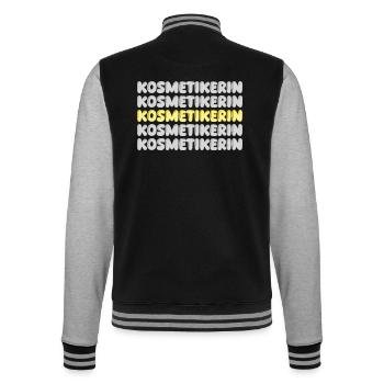 Geschenk für Kosmetikerin - College-Sweatjacke - Schwarz/Grau meliert - Hinten - Marisol (170cm)