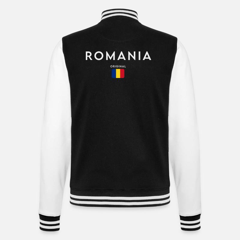 Romanian flag, Romanian pride - College Sweat Jacket - black/white