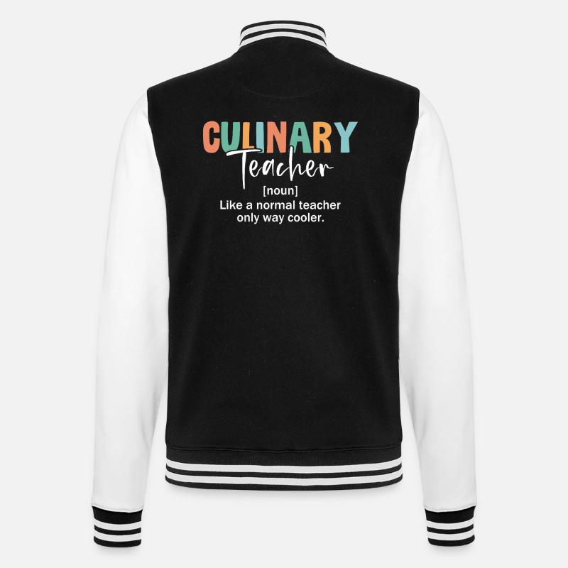 Coole Kulinarik-Lehrkraft Definition - College-Sweatjacke - Schwarz/Weiß