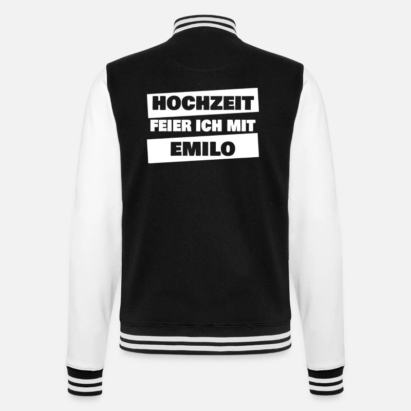 Bachelor Party Emilo - College Sweat Jacket - black/white