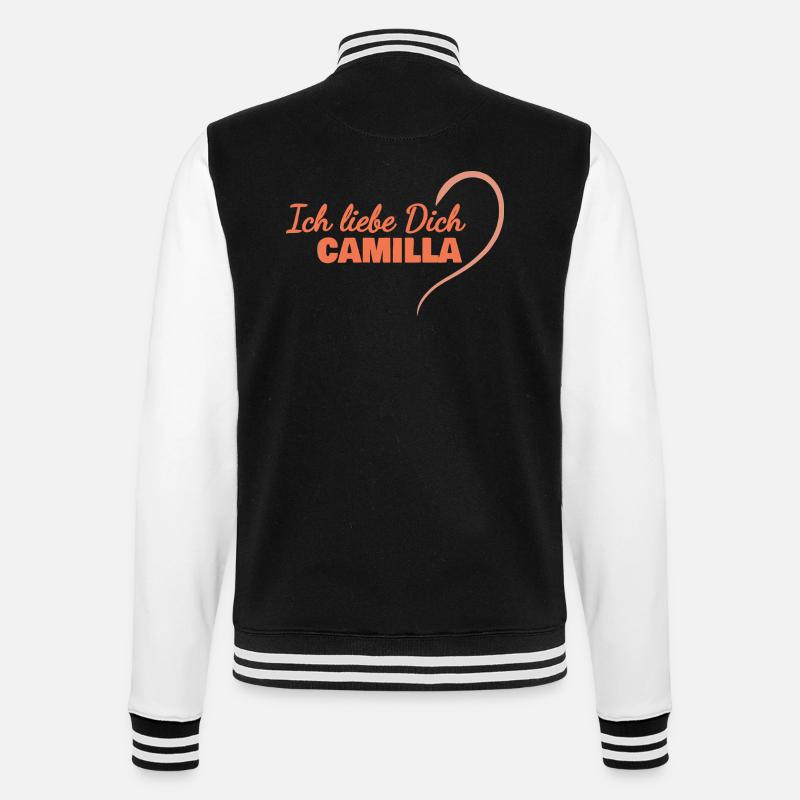 Cadeau pour Camilla - Veste Teddy - noir/blanc