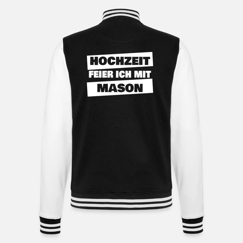 Enterrement de vie de garçon maçon - Veste Teddy - noir/blanc