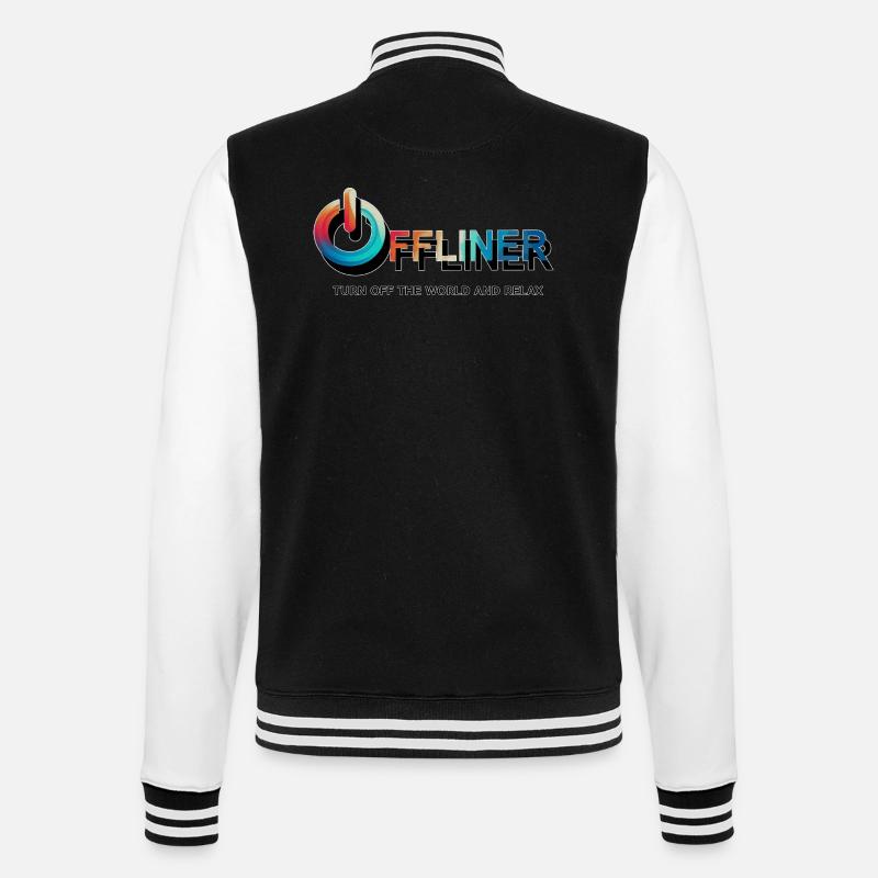 Turn Off - College Sweat Jacket - black/white