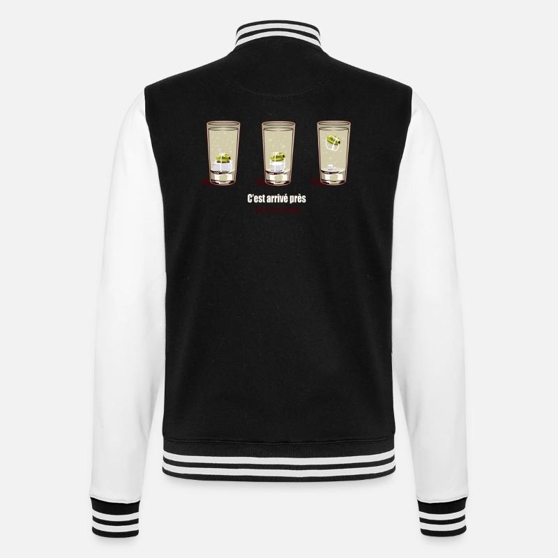 Petit Grégory le coktail. - Veste Teddy - noir/blanc