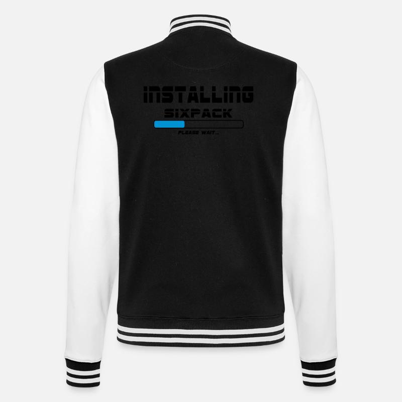 installing sixpack - College Sweat Jacket - black/white