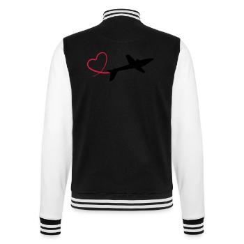 kunstflug fox 1 - College-Sweatjacke - Schwarz/Weiß - Hinten - Marisol (170cm)