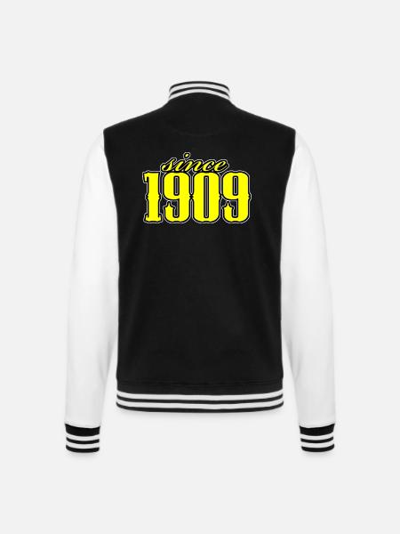 depuis 1909 (jaune) - Veste Teddy - noir/blanc