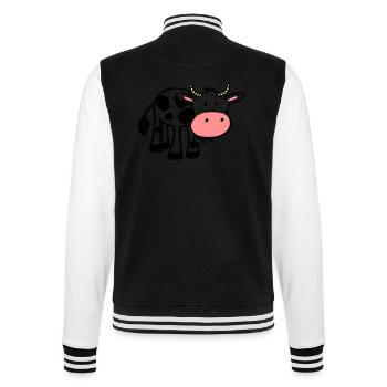 cow - College Sweat Jacket - black/white - Back - Marisol (170cm)