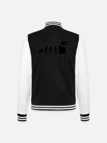 Evolution Parkour - College-Sweatjacke - Schwarz/Weiß