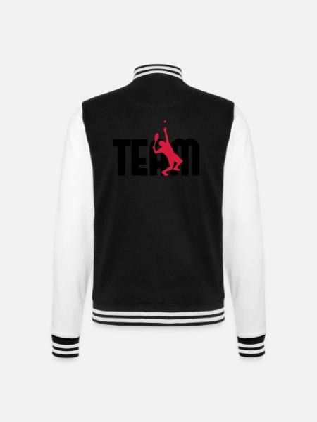 Team Tennis - College Sweat Jacket - black/white