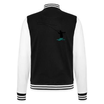 fly fishing - College Sweat Jacket - black/white - Back - Marisol (170cm)
