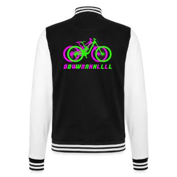 Mountainbike Downhill Fahrrad mtb grün Geschenk - College-Sweatjacke - Schwarz/Weiß - Hinten - Marisol (170cm)