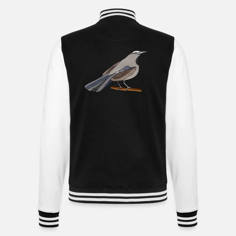 Oiseau - Veste Teddy - noir/blanc