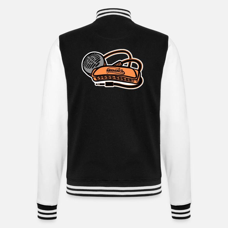 Micro Harmonica Harmonica Style - Veste Teddy - noir/blanc