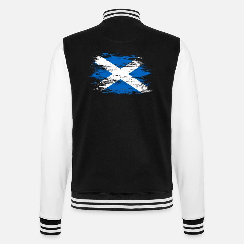 Drapeau de l’Écosse utilisé - Veste Teddy - noir/blanc