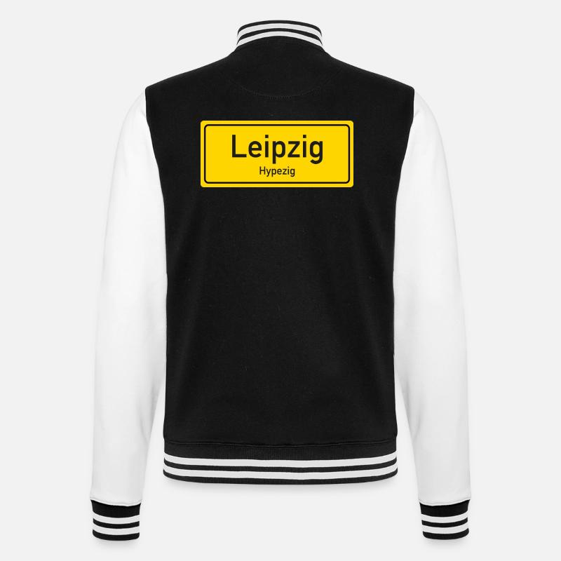 Leipzig place name germany - College Sweat Jacket - black/white
