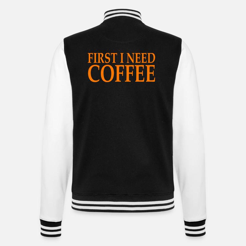 Office Coffee Cool Saying - College Sweat Jacket - black/white