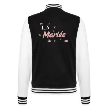 The Bride Pink Arrow - College Sweat Jacket - black/white - Back - Marisol (170cm)