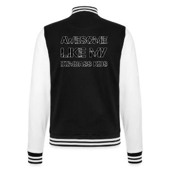GÉNIAL COMME MES ENFANTS STUPIDES Cadeau Papa Drôle - Veste Teddy - noir/blanc - Dos - Marisol (170cm)