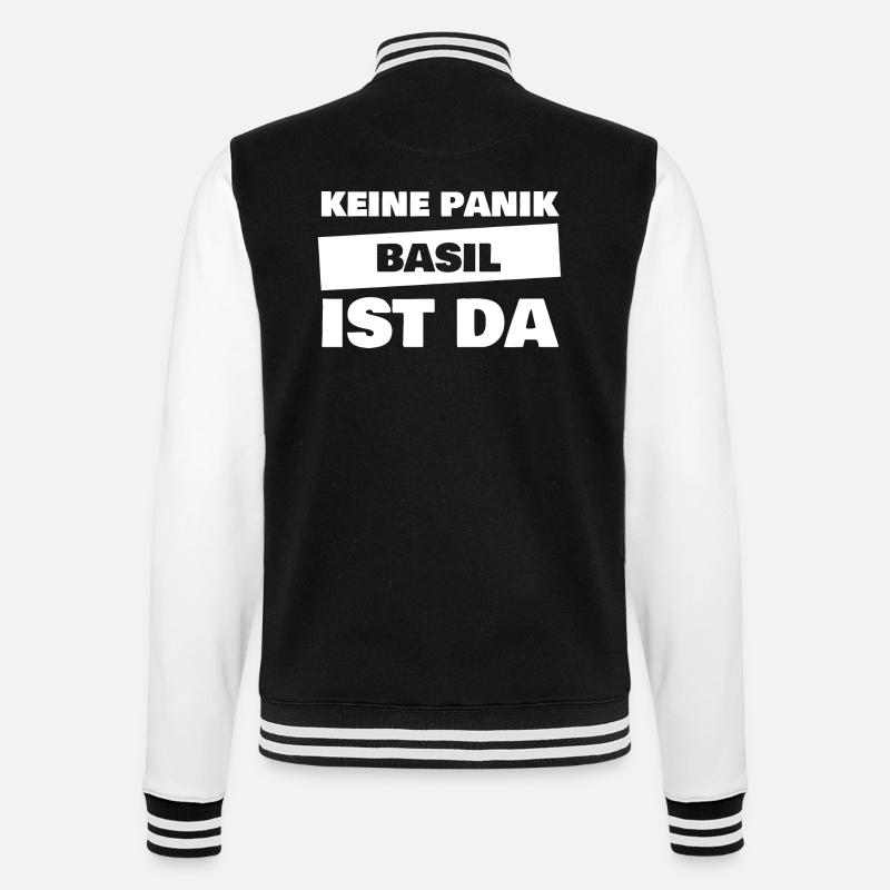 Gift for Basil - College Sweat Jacket - black/white
