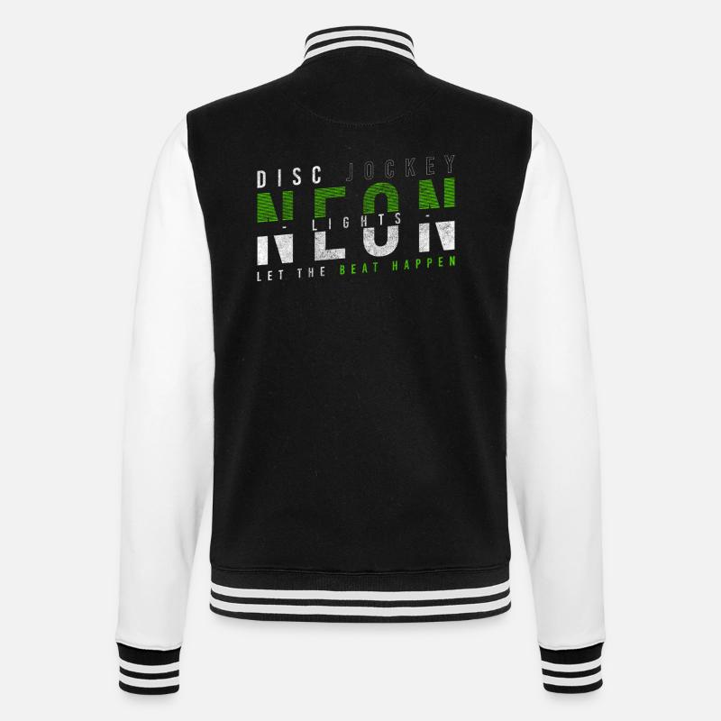 Discjockey Feier Kopfhörer - College-Sweatjacke - Schwarz/Weiß
