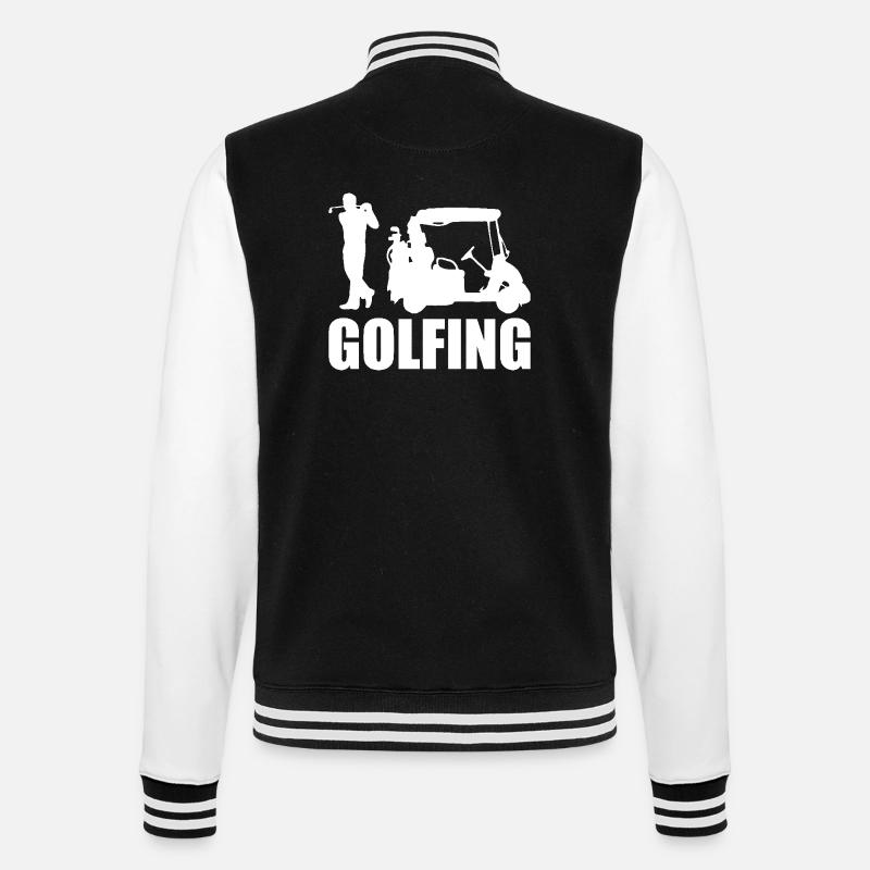 Golfing Golf Saying Golfer - College Sweat Jacket - black/white