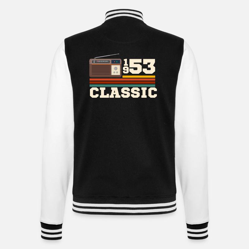 Anniversaire 1953 retro classic - Veste Teddy - noir/blanc