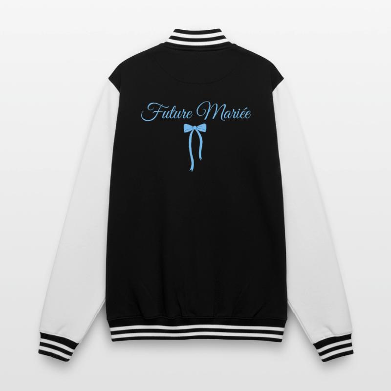 Bride-to-be Blue Bow College Sweat Jacket