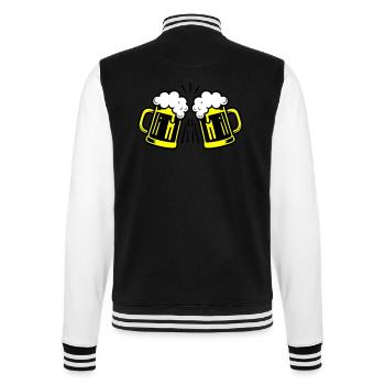 Beer Symbol Beer Glass - College Sweat Jacket - black/white - Back - Marisol (170cm)
