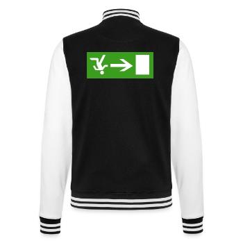 Schlendern aus der Kneipe  - College-Sweatjacke - Schwarz/Weiß - Hinten - Marisol (170cm)