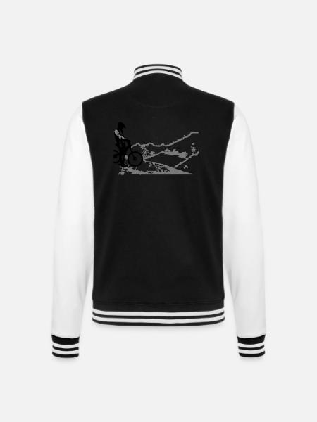 downhill at lago di garda - College-Sweatjacke - Schwarz/Weiß
