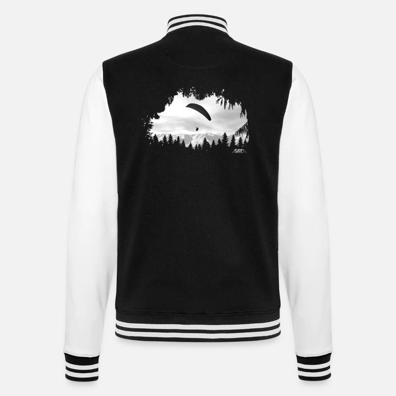Paragliding - College Sweat Jacket - black/white