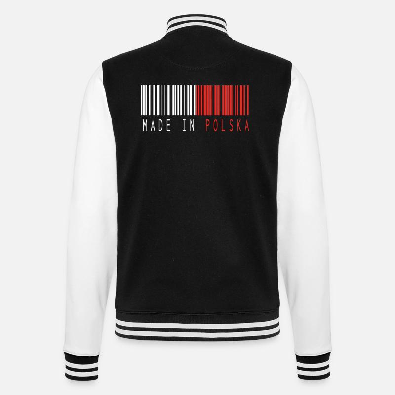 EN POLOGNE BARCODE MADE - Veste Teddy - noir/blanc