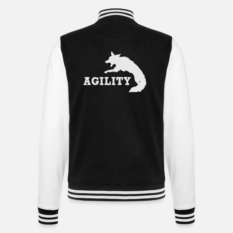 Agility Border Blanc - Veste Teddy - noir/blanc