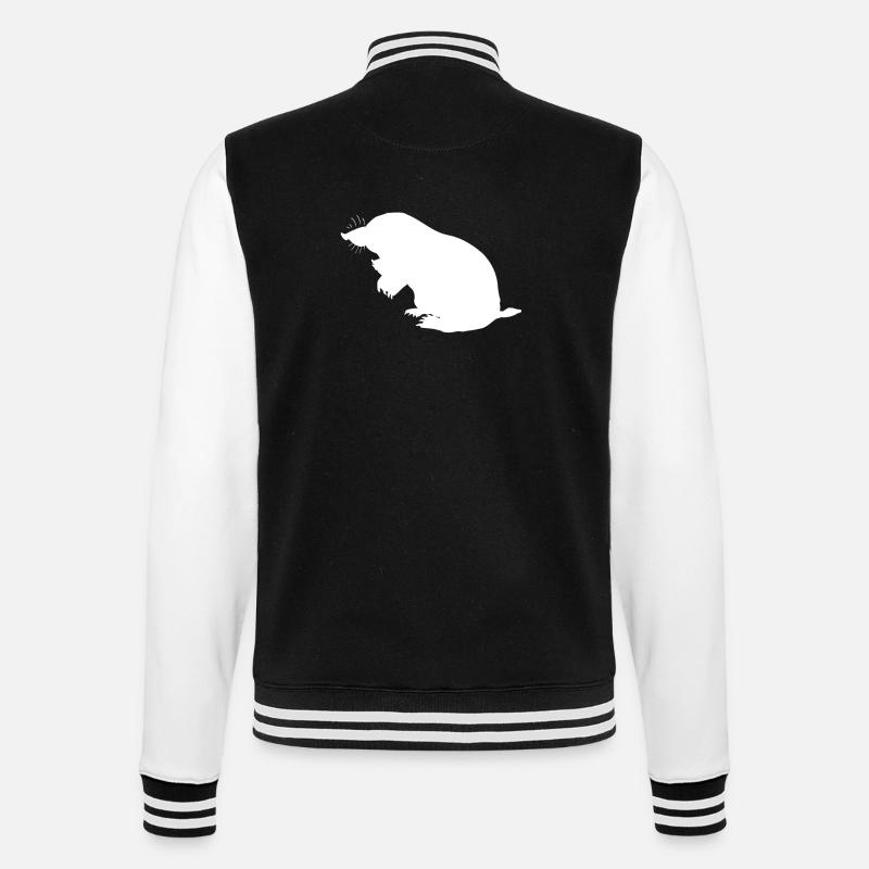 Mole Nature Retro Logo - Veste Teddy - noir/blanc