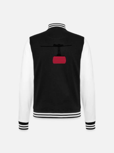 cable car - College Sweat Jacket - black/white